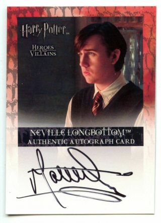 Harry Potter Heroes & Villains Matthew Lewis Neville Longbottom Autograph Card