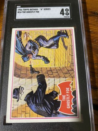 1966 Topps Batman Red Bat 1a The Ghostly Foe A Series Sgc 4