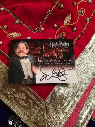 Harry Potter & The Prisoner Of Azkaban Autograph Card Signed By Choir Conductor
