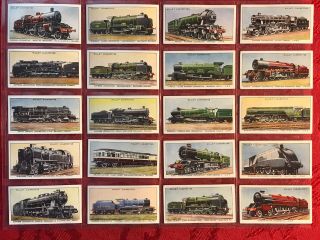 1924 W.  D.  & H.  O.  Wills’ Railway Engines - Trains - F 50 Card Set - Cigarette Cards - Ex,