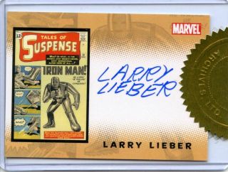 2008 Iron Man Marvel Movie Case Chase Card Larry Lieber Autograph Rittenhouse