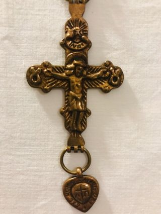 Bronze Kalevala Koru Crucifix Pendant VINTAGE Finland 2