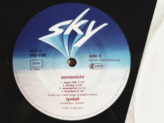 Tyndall.  Sonnenlicht.  German Press.  1980.  Sky 036 2