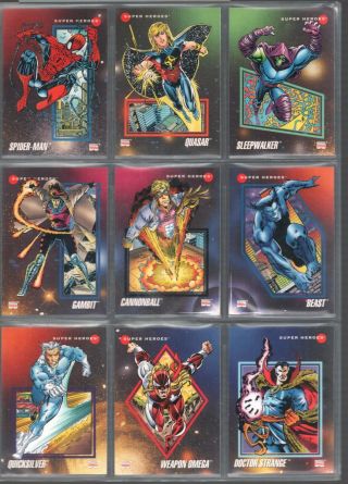 1992 Impel Marvel Universe 3 Trading Card Set Of 200 Nrmt/mt
