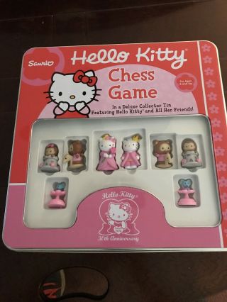 Hello Kitty Chess Game Collector Tin 30th Anniversary Sanrio Rare 2004
