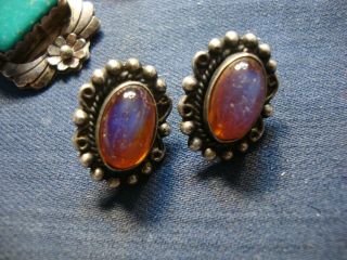 Native American Estate 925 Sterling Silver Earrings
