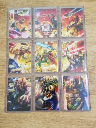 2014 Sdcc Topps Mars Attacks Promo Complete 9 Card Puzzle San Diego Exclusive