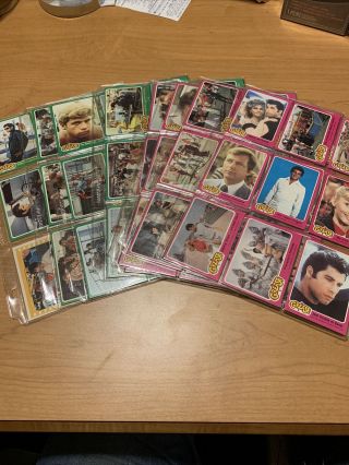 1978 Grease Trading Cards Complete Set Series 1 And 2 With Series 2 Stickers