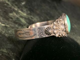 Vintage Bell Trading Post Sterling Silver & Turquoise Cuff Bracelet 2