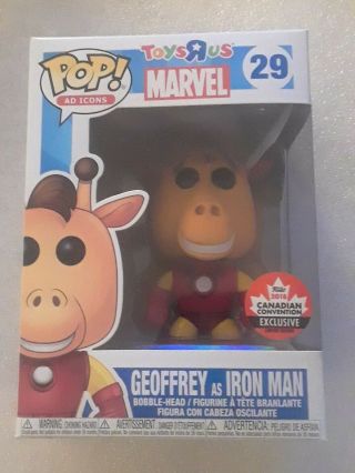 Funko Pop Ad Icons Toys R Us Geoffrey As Iron Man 29 Canadian Exclusive 2018