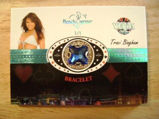 2020 Benchwarmer Vegas Traci Bingham Bracelet Blue Ser 1/1 Playmate Baywatch