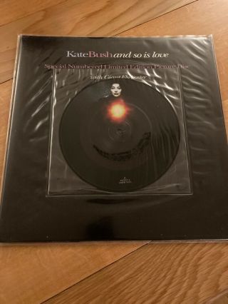 Kate Bush And So Is Love 1994 Uk Picture Disk Single Plus Fly Poster