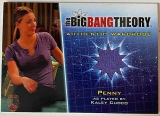 Cryptozoic The Big Bang Theory Seasons 5 Wardrobe Costume M33 Penny Purple Shirt