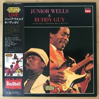 Junior Wells & Buddy Guy Live Recording At Yubin - Chokin 1975 Japan Dbl Lp W/obi