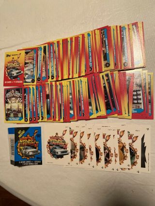Back To The Future Ii Trading Cards Full 88 Set,  Full Set 11 Stickers,  Wrapper