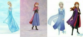 Frozen Premium Figure Elsa Anna Set Of Complete 4 Sega Luckykuji Disney Frozen2
