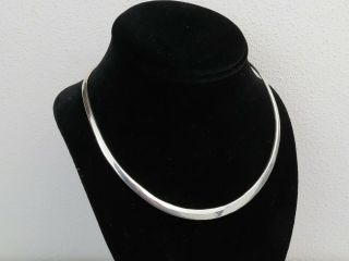 Vintage Courtney Peterson Sterling Silver Collar Necklace Hand Signed