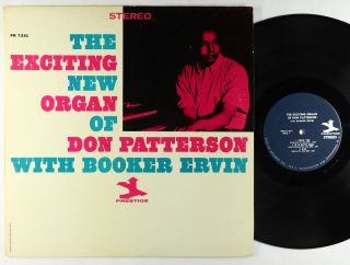 Don Patterson W/ Booker Ervin - The Exciting Organ Of Lp - Prestige Rvg Vg,