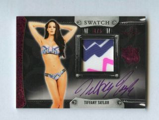 2015 Benchwarmer Pink Foil Sin City Tiffany Taylor Auto Swatch 4/5