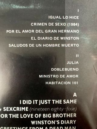 Eurythmics Venezuela Promo Lp 1984 Soundtrack 12 " Vinyl Record Annie Lennox