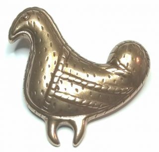 Kalevala Koru Kk Finland - Bronze Bird Brooch " Satasulka " - Rare Model