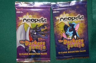 2 Booster Packs Neopets The Darkest Faerie Trading Cards Virtual Prize