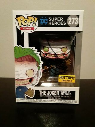 Signed Hot Topic Exclusive Joker (death Of The Family) Funko Pop Greg Capullo