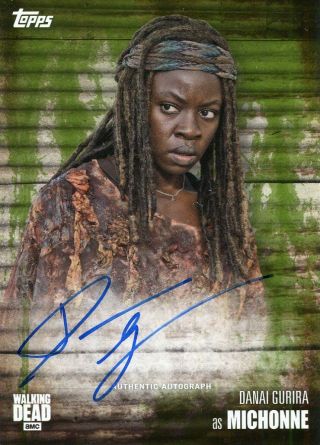 (af) The Walking Dead Season 6 Mold Parallel Autograph Danai Gurira 01/25