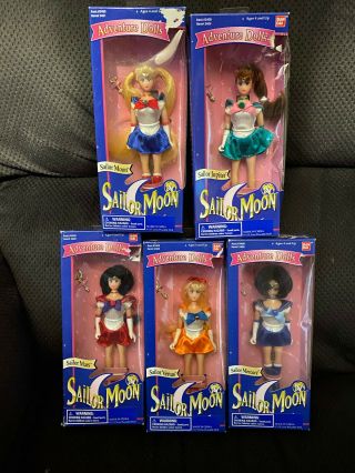 Bandai 1995 Sailor Moon Adventure Dolls - 5 Sailor Scouts