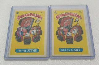 Garbage Pail Kids 1985 1st Series Gpk Tee - Vee Stevie 10a & Geeky Gary 10b