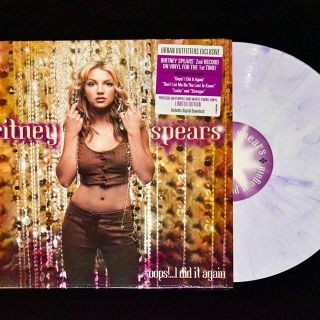 RARE Britney Spears - Oops.  I Did It Again WHITE / PURPLE Vinyl LP 2