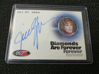 Jill St.  John A145 Signed Card Autograph James Bond 50th Anniversary Archives