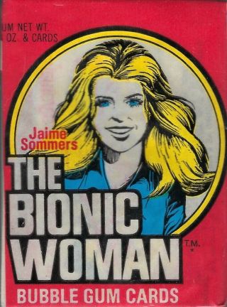 1976 Bionic Woman Complete Set Of 44 Cards & Wrapper Donruss