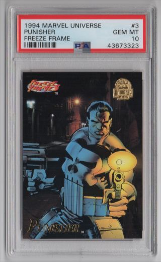 1994 Marvel Universe 3 Punisher - Psa 10 Gem Mt - Newly Graded (hh15)
