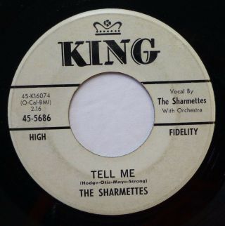 Sharmettes 45 Tell Me / I Want To Be Loved King Dj Doowop Kz435
