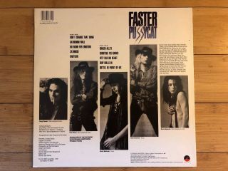 Faster Pussycat - S/T 1987 Elektra ‎60730 - 1 Jacket NM - Vinyl VG, 3