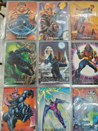 1992 Marvel Masterpieces Complete 100 Card Set & Comic Book