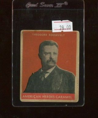 1932 U.  S.  Caramel Presidents Orange Background - Theodore Roosevelt