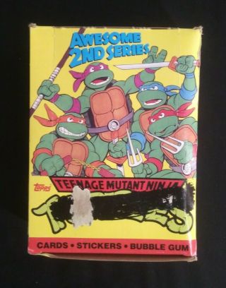 1989 Topps Teenage Mutant Ninja Turtles Trading Cards Series 2 Box 48 Wax Packs