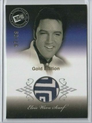 2007 Elvis Presley Is Card Authentics Scarf Swatch Personally Worn Gold Ed /99