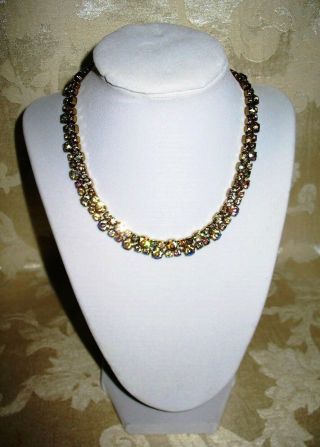 Sherman Jewels Of Elegance - Signed Sherman Ab Necklace 13 "