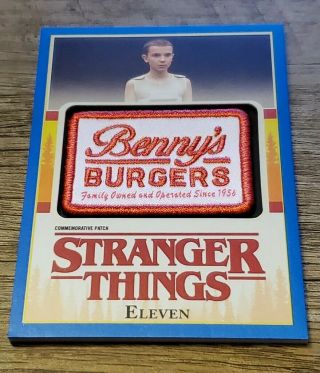 2018 Topps Stranger Things Season One P - Ev Eleven Benny Burger Blue Patch 09/10