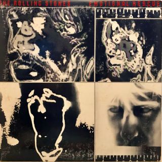The Rolling Stones " Emotional Rescue " Vinyl Lp W/poster - 1980 Coc 16015 Vg,