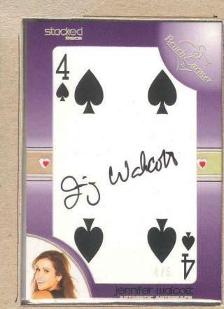 Jennifer Walcott 5 2014 Bench Warmer Vegas Baby Stacked Deck Autograph Auto 4/5