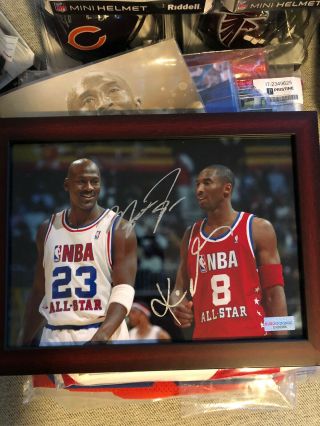 Michael Jordan & Kobe Bryant Autographed Photo Hologram Sticker