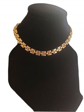 Givenchy Gold Squared Link Chain Necklace Adjustable Length