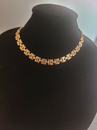 givenchy gold squared link chain necklace adjustable length 2