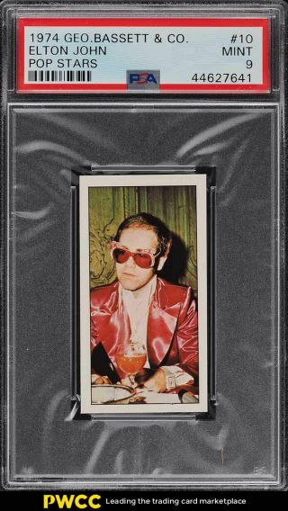 1974 Geo.  Bassett & Co.  Pop Stars Elton John 10 Psa 9