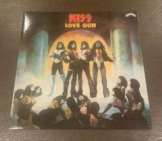 Kiss Love Gun LP Record.  Red Coloured Vinyl.  Unofficial Release. 2