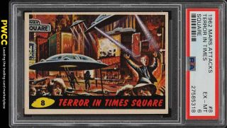 1962 Topps Mars Attacks Terror In Times Square 8 Psa 6 Exmt